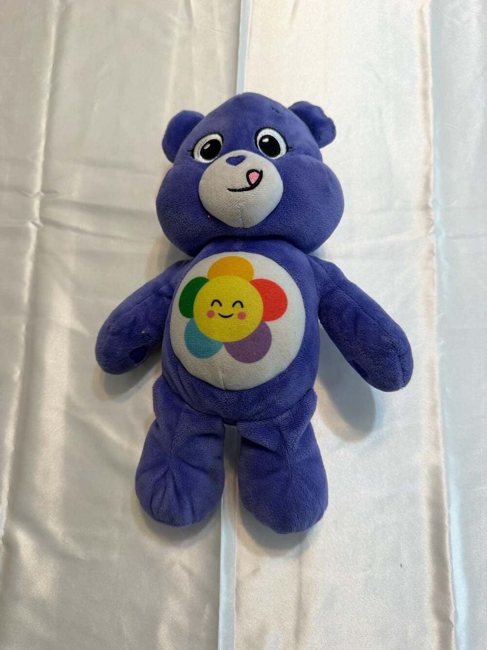 Care Bears Harmony Bear Purple Plush Rainbow Flower 2021 Basic Fun